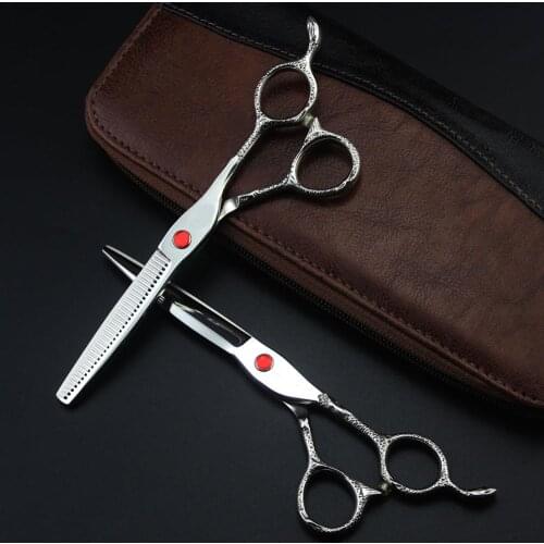 6 Inch brand logo Hairdressing Scissors Professional Hair Scissors Barber Shears Hair Cutting High Quality Tijeras right hand