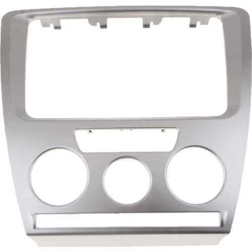 8.7*5.1 Inch Single or Double Din Installation Dash Kit for Skoda Octavia 2007-2009(Silver)