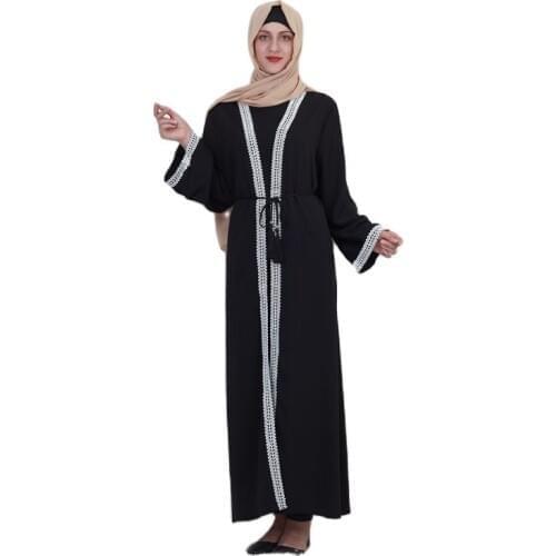 Abaya Kimono Muslim Cardigan Hijab Dress Turkish Islamic Clothing Abayas For Women Caftan Dubai Kaftan Oman Robe Djelaba Femme