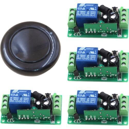 2017 New 1 Channel 315/433MHZ Wireless RF Remote Control + Receiver Controller for Security Alarm Car Light Bulb Garage Door