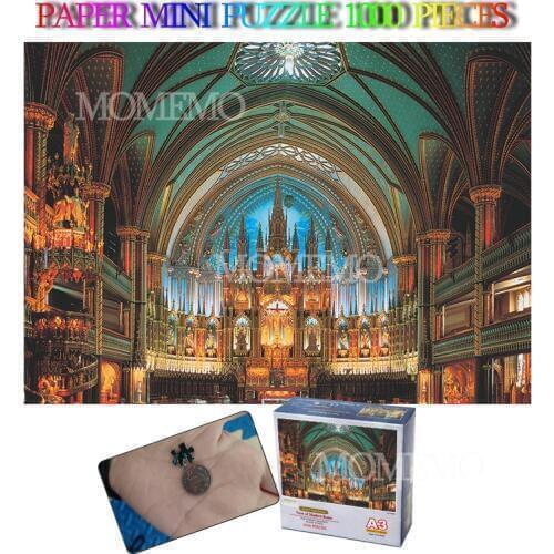 Notre Dame De Montreal Canada Paper Puzzle Mini 1000 Pieces Jigsaw Puzzle Adults Puzzles Toys World Famous Landscape Puzzles