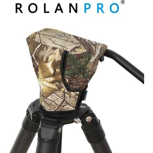 ROLANPRO Rain Cover Raincoat Jungle Camouflage Clothing for Sachtler FSB-8 FSB-8T Fluid Head Hydraulic Tripod Head