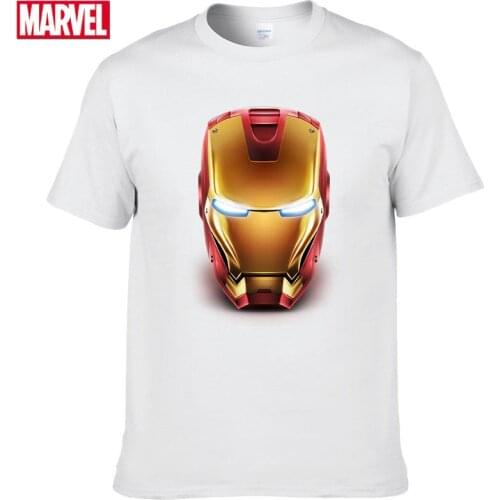 Marvel The Avengers Tony Stark Iron Man Short sleeve tee Mens T-shirts with short sleeves 2021 Summer graphic t shirts Top #29