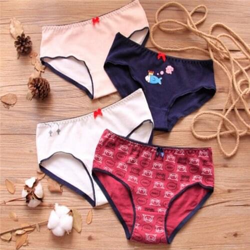 Cotton Panties girls underwear Briefs for Girls Panty Mid-Waist girls panties Underpants kids underwear 7pcs/lot SQ-0755miaoxinr