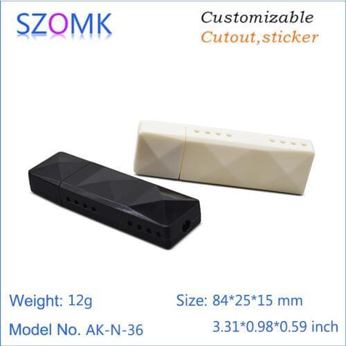 Mini plastic usb stick flesh drive enclosure box (1 pcs) 84*25*15mm instrument case usb outlet enclosure, new usb stick shell