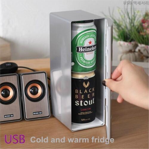 USB mini refrigerators cold and hot refrigeration heating 5V small fridge cabinet cosmetics 2.5L portable refrigerator cabinet
