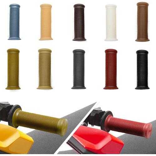 7/8" Motorcycle Grips Hand Grips Bar End Handlebar Cafe Racer Custom Motorcycle Universal Soft Rubber