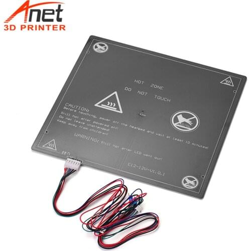 Anet 12V 3D Printer Hot Bed Heating Platform Heatbed Aluminum 300 * 300 * 3mm with Hot-bed Wire Cord for Anet E12 3D Printer