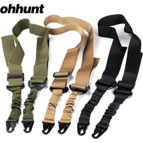 Weapon Nylon Multi-function Adjustable Two Point Tactical Rifle Gun Sling Hunting Gun Strap Outdoor Airsoft Mount Bungee System