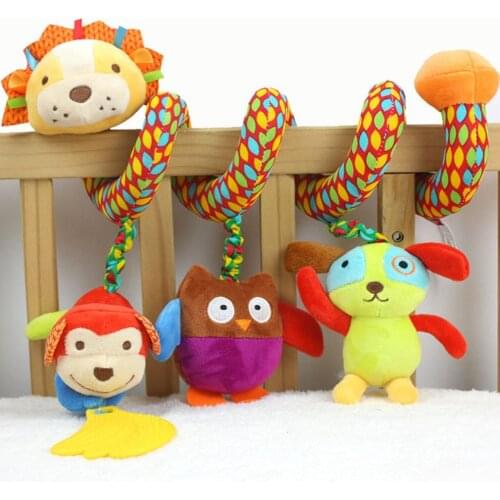 2021 Newest Style Cute Activity Spiral Crib Stroller Car Seat Travel Hanging Toys Baby Rattles Toy Colorful