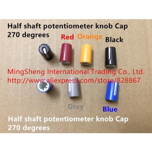 Original new 100% 143# half shaft potentiometer knob Cap Red Blue Grey Orange Black 270 degrees