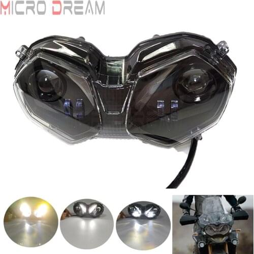12v Hardcoated Lens Headlight DRL Headlamp Front Lighting Assembly Angel Eye LED Head Light For Tiger Explorer 800 XC XR 2010-17
