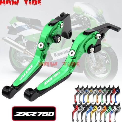 For Kawasaki ZXR750 ZXR 750 1989-1995 Motorcycle Brake Levers adjustable Folding Bike extensible CNC Clutch Levers