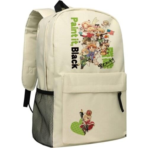 Hot sale Anime Axis Powers Hetalia Backpack cosplay cartoon around Student School backpack Unisex bags