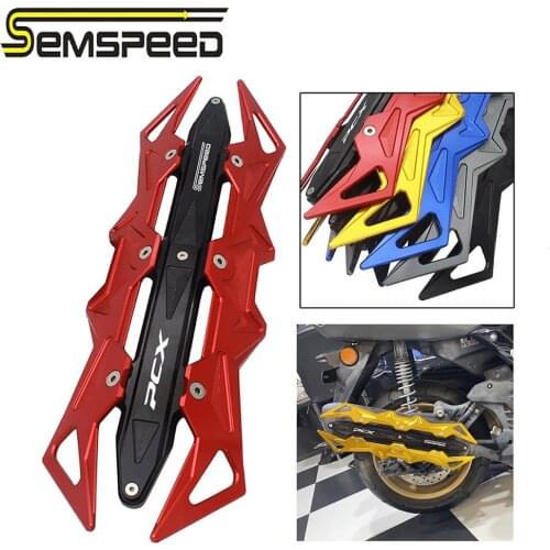 SEMSPEED CNC Aluminum Motorcycle Heat Shield Exhaust Pipe Muffler Cover Protector For Honda PCX125 PCX150 PCX 125 150