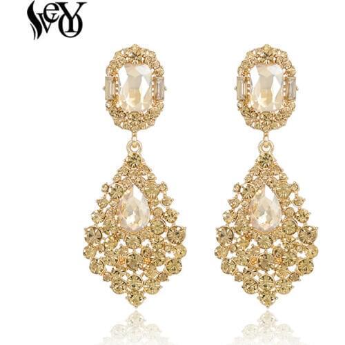 VEYO Luxury Earrings Full of Rhinestone Crystal Drop Earrings Long Earrings For Woman High Quality
