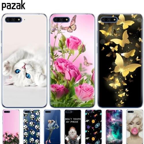 Silicon Case For huawei Y6 2018 Case 5.7 Inch Atu-L21 cover for huawei Y6 Prime 2018 back cover protective painting soft tpu