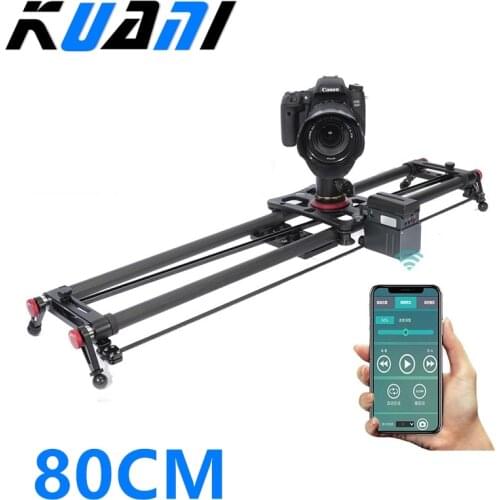 KUANI Camera Slider Motorized,31.5-inch APP Control Carbon Fiber Track Dolly Rail with Time Lapse Video Shot Follow Focus Shot 2