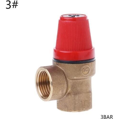 Replacements 3 Bar Brass Safety Valve Drain Relief Swithch For Solar Water Heater Double Inner Wire