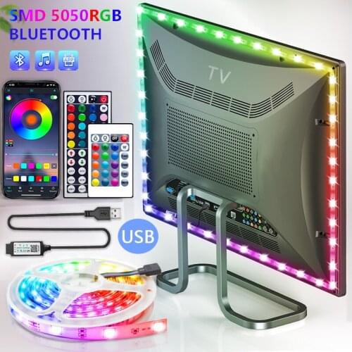 Bluetooth LED Lights StripS USB RGB SMD 5050 DC5V Flexible Lamp Tape Diode TV Background Lighting luces LED Control