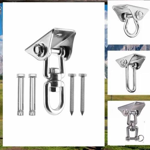 Circle Fork 360 Heavy Duty Swing Fixed Buckles Hook Hanger 304 Stainless Steel For Yoga Hammock Sandbag Lounger Chairs Swings