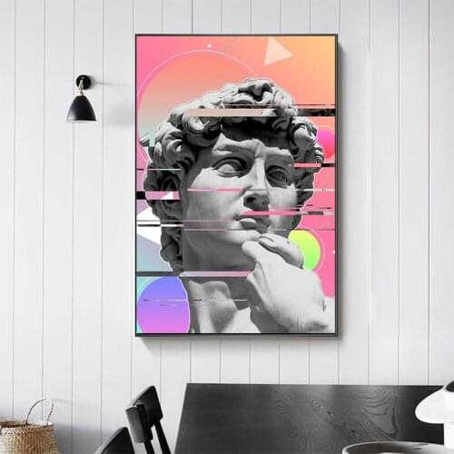 Funny Art of David Canvas Painting Posters and Prints Quadros Wall Graffiti Art Picture for Living Room Home Decoration Cuadros
