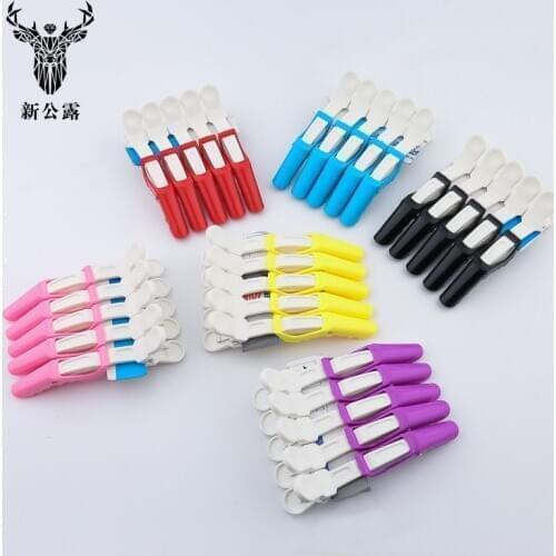 5pcs/lot Plastic Hair Clip Hairdressing Clamps Claw Hair Section Clips Grip Cutting Barbers For Salon Hair Styling Accessories