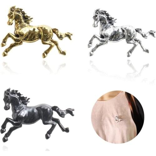 Trendy Vintage Horse Brooch Pins Jewelry Womens Children Clothing Backpack Scarf Suit Animal Constellation Badge Gifts Jewelry