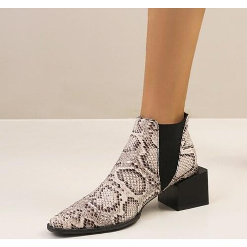 Womens Ankle Boots Martin Boots 2020 Autumn and Winter Casual Shoes Square Head Fashion Sets of Feet with Womens Boots