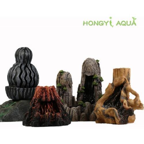 1 piece resin Dophin U-787/788/789/790 fish tank landscaping aquarium decoration rockery volcanic tree gourd sand flowing