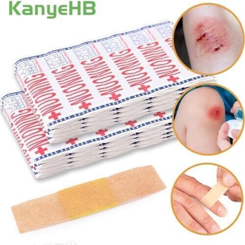 200pcs Breathable Waterproof First Aid Bandage Band Aid Hemostasis Adhesive Wound Dressings Paste Medical Gauze Plasters A420