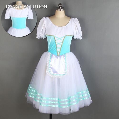 20002 White Top with Tulle Dress Long Romantic Tutu for Child and Adult Ballerina Solo Costumes Women Dancing Ballet Skirt