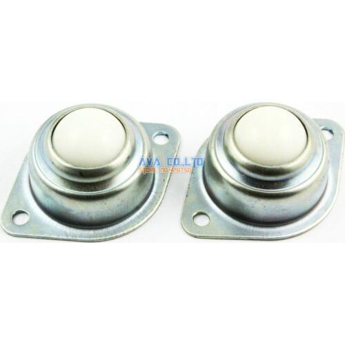 4 Pieces Flange Mount 1" Ball Transfer Bearing Unit Conveyor Roller Wheel Nylon Ball