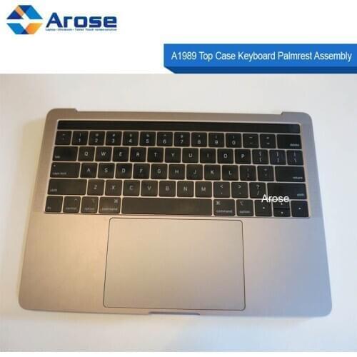 A1989 topcase Keyboard Palmrest Assembly with touchbar 661-10040 MR9Q2LL/A MR9R2LL/A Space Grey silver A1989 top case