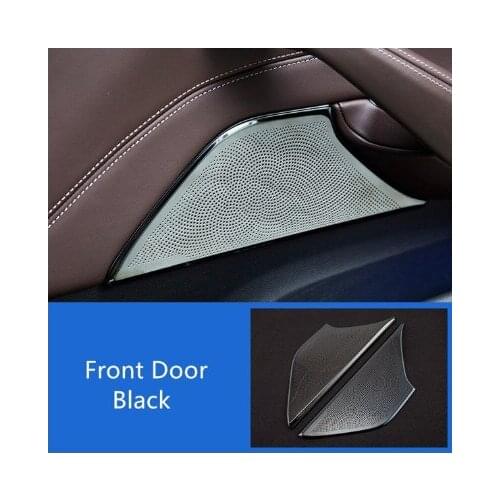 Car Styling Front Door Stereo Speaker Frame Decoration Cover Trim For BMW 5 Series G30 2018-19 Interior Loudspeaker Stickers