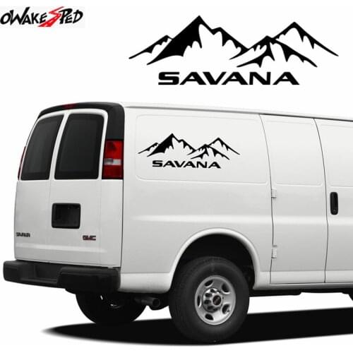 For GMC Savana Mountain Styling Car Tails Door Decor Stickers Vinyl Decals Auto Body Windows Exterior Accessories Stickers