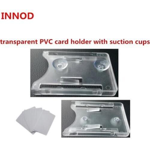 Iso18000-6c uhf passive rfid vehicle glass tag card 1-15meters long range epc gen2 rfid Windshield card with card holder