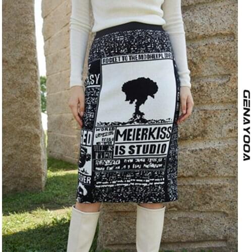 Genayooa Knitted Pencil Skirts