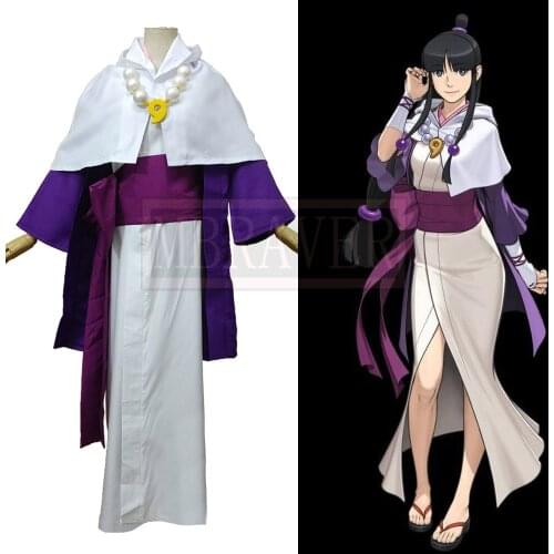 Ace Attorney Maya Fey Cosplay Costume Halloween Uniform Outfit Custom Made Any Size