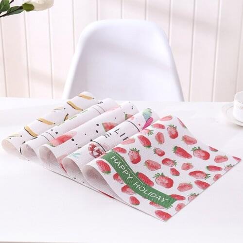 2pcs/pack 45x30cm PVC Placemats Heat Insulation Tablewares Mats Pads Table Decoration Collection Ins Hot