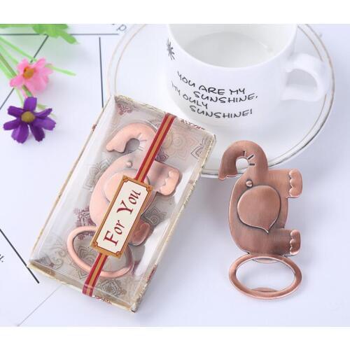 Creative Golden Elephant Bottle Opener Wedding Favors Party Giveaway Gift For Guest LX4607