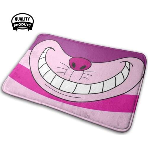 Alice In Chesire Cat Mask 3D Household Goods Mat Rug Carpet Cushion Cat Cat Purple Fantasy Lewis Carol Chesire Mad Alice In