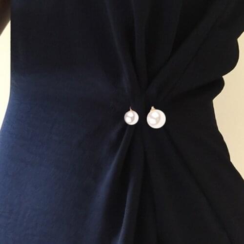 Fashion Anti-glare Safety Shirt Coat Brooch Corsage Pin Imitation Pearls Brooches for Women Wedding Party Jewelry Accessories