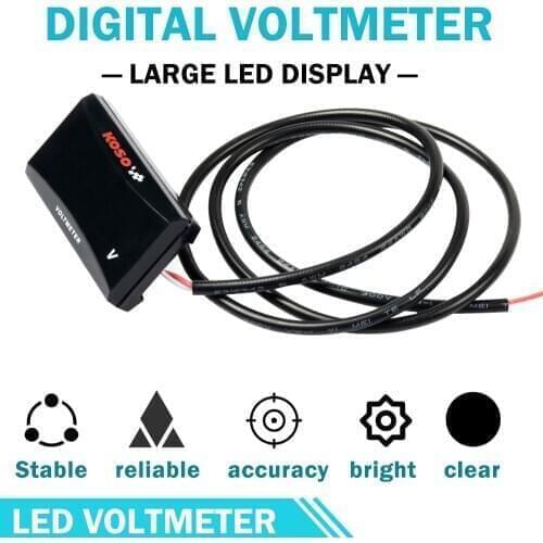 Motorcycle DC 9V-150V Digital Voltmeter FOR Yamaha NMAX 125 250 155 XMAX 300 400 125 250 NMAX155 LED Panel Gauge Alarm Meter