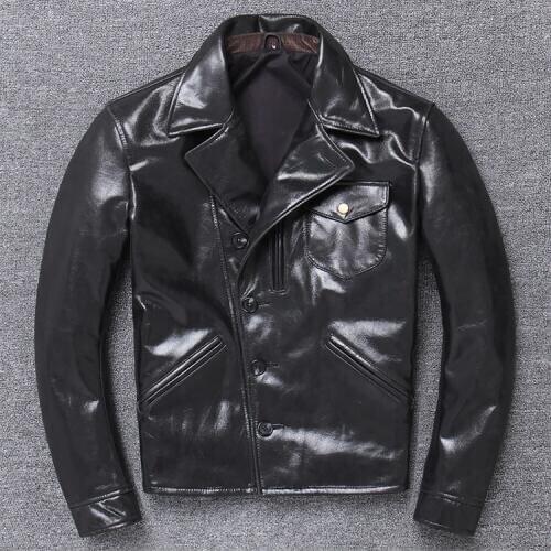 Free shipping.2019 mens cowhide Jacket,man slim genuine Leather coat.cool motor biker jackets,classic japan style.wholesales