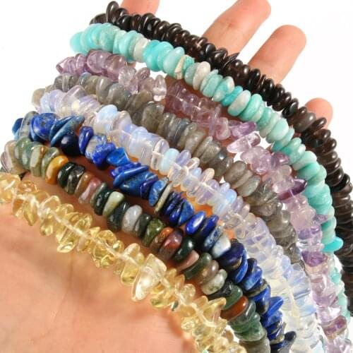 Natural Stone Beads 10mm Tiger Eye Amazonite Agate Quartz Irregular Loose Gems Beads for Jewelry Making Bulk DIY Bracelet 15