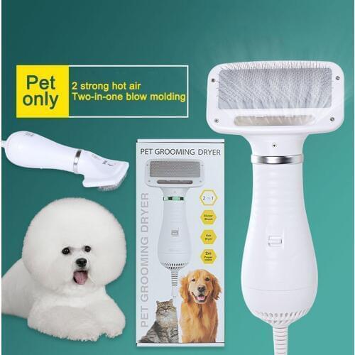 Low Temprature & Noise Pet Dryer Dog Grooming Comb Pet Cat Hair Dryer Gooming Comb Animal Grooming Dryer Cat Hair Dryer and Comb