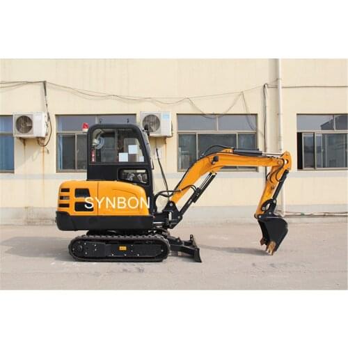 SYNBON New 2.2ton mini digger Small full hydraulic multifunctional mini excavator with cabin 2ton farm garden excavator