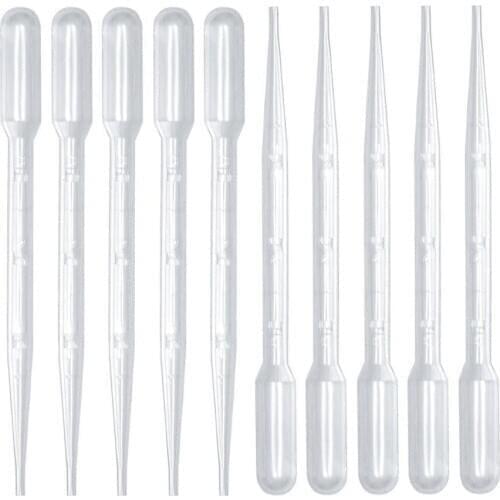 Pipettes with Scale 3ml Disposable Transfer Pipette Plastic Dropping Pipettes Essential Oil Pasteur