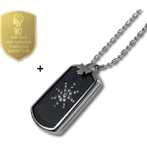 Sunflower EMF Protection Necklaces Pendant Bio Scalar Energy Jewelry Accessory with 6 Pieces Anti Radiation Mobile Stickers